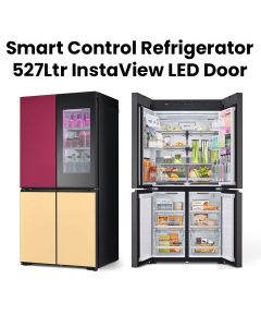 LG 527L Glass Finish Refrigerator - Black | GR-A34FDMKB