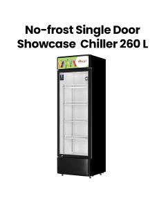 Oscar No-Frost Single Door Showcase Chiller 260L - Black | OCL260