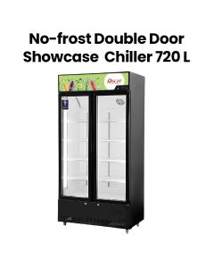 Oscar No-Frost Double Door Showcase Chiller 720L - Black | OCL720