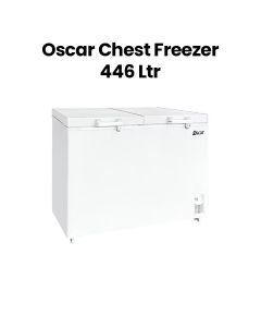 Oscar Chest Freezer Double Door 446L | White | OCF450LW