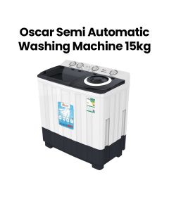 Oscar Semi-Automatic Washing Machine | 15kg | Black Lid | OWM15SAKG
