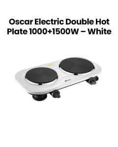 Oscar Electric Double Hot Plate 1000+1500W – White | OHP-20W1