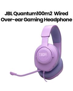 JBL Quantum 100 Wired Over-Ear Gaming Headphones with Detachable Mic - Purple | QUANTUM100M2
