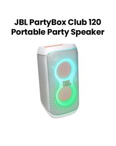 JBL PartyBox Club 120 Portable Party Speaker with Powerful Sound & Futuristic Lightshow - White | PARTYBOXCLUB120
