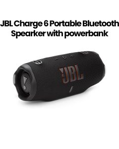 JBL Charge 6 Portable Waterproof and Drop-Proof Bluetooth Speaker with Powerbank |JBLCHARGE6BLK