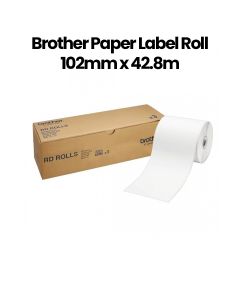 Brother Label Roll Black on White Continuous Paper (102mm x 42.8m) | RD-S01C2