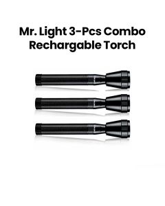 Mr. Light 3-Pcs Combo Rechargable Torch | Mr. 2100