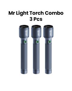 Mr. Light Zoom 2SC Torch Combo 3 Pcs | Black | MR GD2X03