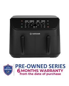 Nutricook Air Fryer Duo 2 Non-Vision 8.5L Air Fryer – Dual Basket Cooking, Large Family Capacity, Rapid Hot Air Oil-Free Frying | NC-AFD185