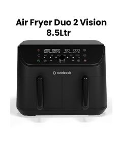 Nutricook Air Fryer Duo 2 Vision 8.5L Digital Air Fryer – Dual Basket Cooking, Visible Cooking Window, Rapid Hot Air Oil-Free Frying | NC-AFD185V