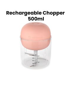 Nutricook Choppi Portable Rechargeable Chopper 500ml – Cordless USB Charging, Stainless Steel Blades, Compact Kitchen Prep Tool