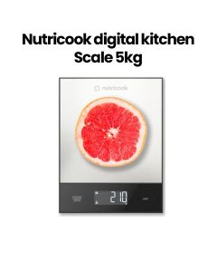 Nutricook Kitchen Scale – Precision Digital Weighing, Stainless Steel Platform, Slim Easy-Store Design for Daily Cooking | NC-KS205S-ME