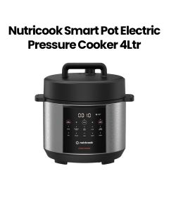 Nutricook Smart Pot Essentials 4L Electric Cooker – Compact Pressure Cooking, Stainless Steel Inner Pot, Smart Preset Programs | NC-SP150