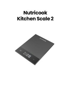 Nutricook Kitchen Scale 2 – Accurate Digital Measurement, Stainless Steel Surface, Slim Easy-Store Design for Home Kitchens