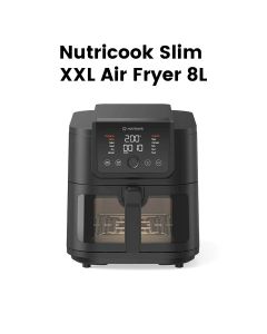 Nutricook Slim XXL Air Fryer 8L – Extra-Large Family Capacity, Slim Countertop Design, Rapid Hot Air Oil-Free Cooking | NC-AF330