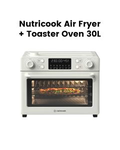 Nutricook Air Fryer + Toaster Oven 30L – Large Capacity Multi-Function Cooking, Air Fry Bake Toast Roast, Family Size Oven