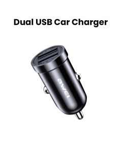 Awei Dual USB Car Charger 5V 2.4A Mini Fast Charger | C-826