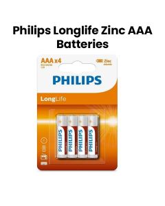 Philips Longlife Zinc AAA Batteries 4-Pack |R03L4B/97