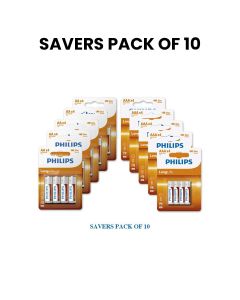 (SAVERS PACK OF 10) Philips R03L10S/97 x 5Packs + Philips R6L10S/97 x 5 packs