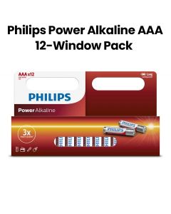 Philips Power Alkaline AAA 12-Window Pack |LR03P12B/97