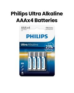 Philips Ultra Alkaline AAA Batteries 4-Pack |LR03E4B/97