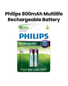 Philips Nickel-Metal Hydride AA, 800 mAh 2-Blister |R03B2A80/97