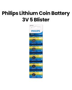 Philips Lithium Coin Battery CR1220 5-Blister |CR1220P5B/97