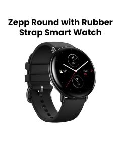 Zepp ROUND with Rubber Strap Smart Watch - Onyx Black