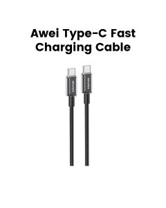 Awei Fast Charging Data Cable for Type-C – Black | CL-148T