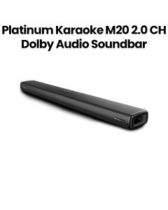 Platinum Karaoke M20 2.0 Channel Dolby Audio Soundbar | Black | M20
