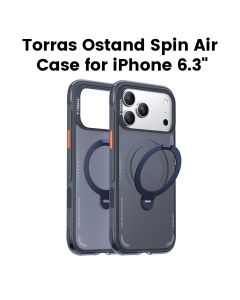 Torras Ostand Spin Air Series Mobile Case for iPhone 17 Pro – Blue | X00FX3012