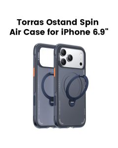 Torras Ostand Spin Air Series Mobile Case for iPhone 17 Pro Max – Blue | X00FX3013
