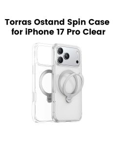 Torras Ostand Spin Series Mobile Case for iPhone 17 Pro - Clear | X00FX2574