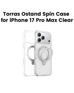 Torras Ostand Spin Series Mobile Case for iPhone 17 Pro Max - Clear | X00FX2575