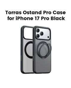 Torras Ostand Pro Series Mobile Case for iPhone 17 Pro - Black | X00FX2581