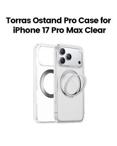 Torras Ostand Pro Series Mobile Case for iPhone 17 Pro Max -Clear| X00FX2585