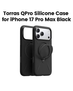 Torras QPro Silicone Mobile Case for iPhone 17 Pro Max - Obsidian Black | X00FX2591