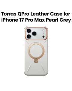 Torras QPro Leather Mobile Case for iPhone 17 Pro Max - Pearl Grey| X00FX2603