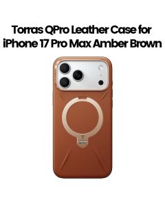Torras QPro Leather Mobile Case for iPhone 17 Pro Max - Amber Brown| X00FX2607