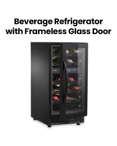 Dometic Dual-zone Beverage Refrigerator with Frameless Glass Door, 28 bottles | E28FG