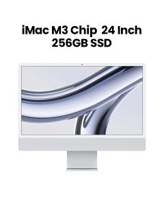 Apple 24-Inch iMac : Retina 4.5K Display, M3 Chip,8-Core CPU, 8-Core GPU,256GB SSD - Silver | MQR93AB/A