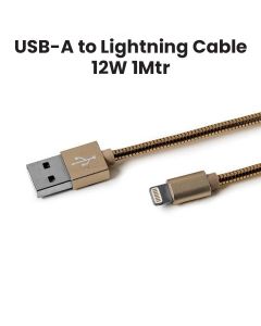 Celly Anti-Tangling Lightning Cable 1M  - Gold | USBLIGHTSNAKEGD