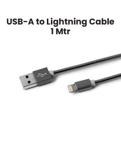 Celly Anti-Tangling Lightning Cable 1M  - Silver | USBLIGHTSNAKEDS