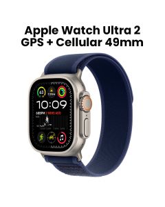 Apple  Watch Ultra 2 GPS + Cellular 49MM Natural Titanium Case With Blue Trail Loop - M/L | MX4L3QA/A