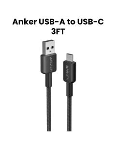 Anker 322 USB-A to USB-C Cable 3ft Braided - Black | A81H5H11