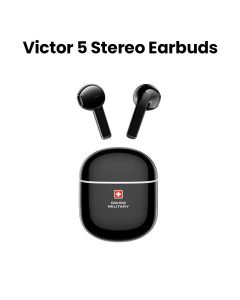 Swiss Military Stereo Earbuds – Black | SM-TWS-VICTOR5