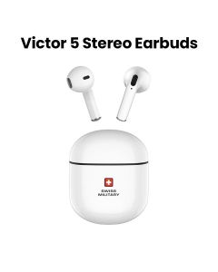 Swiss Military Stereo Earbuds – White | SM-TWS-VICTOR5