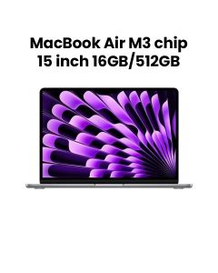 Apple MacBook Air 15-inch Apple M3 Chip with 8-Core CPU and 10-Core GPU 16GB 512GB SSD - Silver | MXD13ZS/A