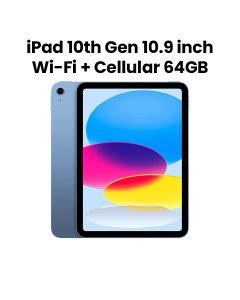 Apple 10.9-inch iPad Wi-Fi + Cellular 64GB Blue |MQ6K3AB/A