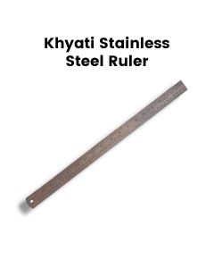 Khyati Stainless Steel Ruler 45cm, Silver | D533